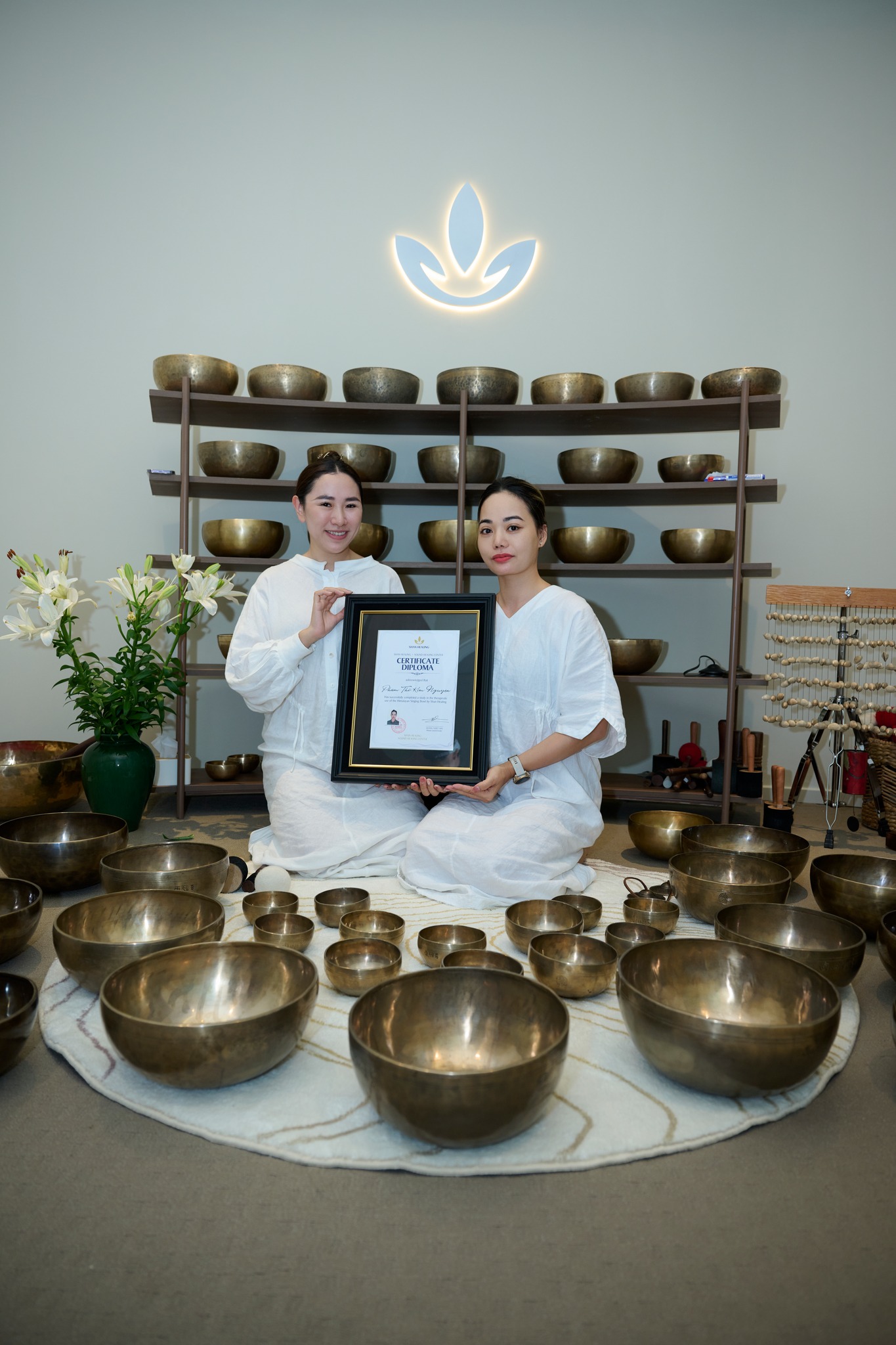 kết thúc khóa học chuông tháng 7 Shan Healing