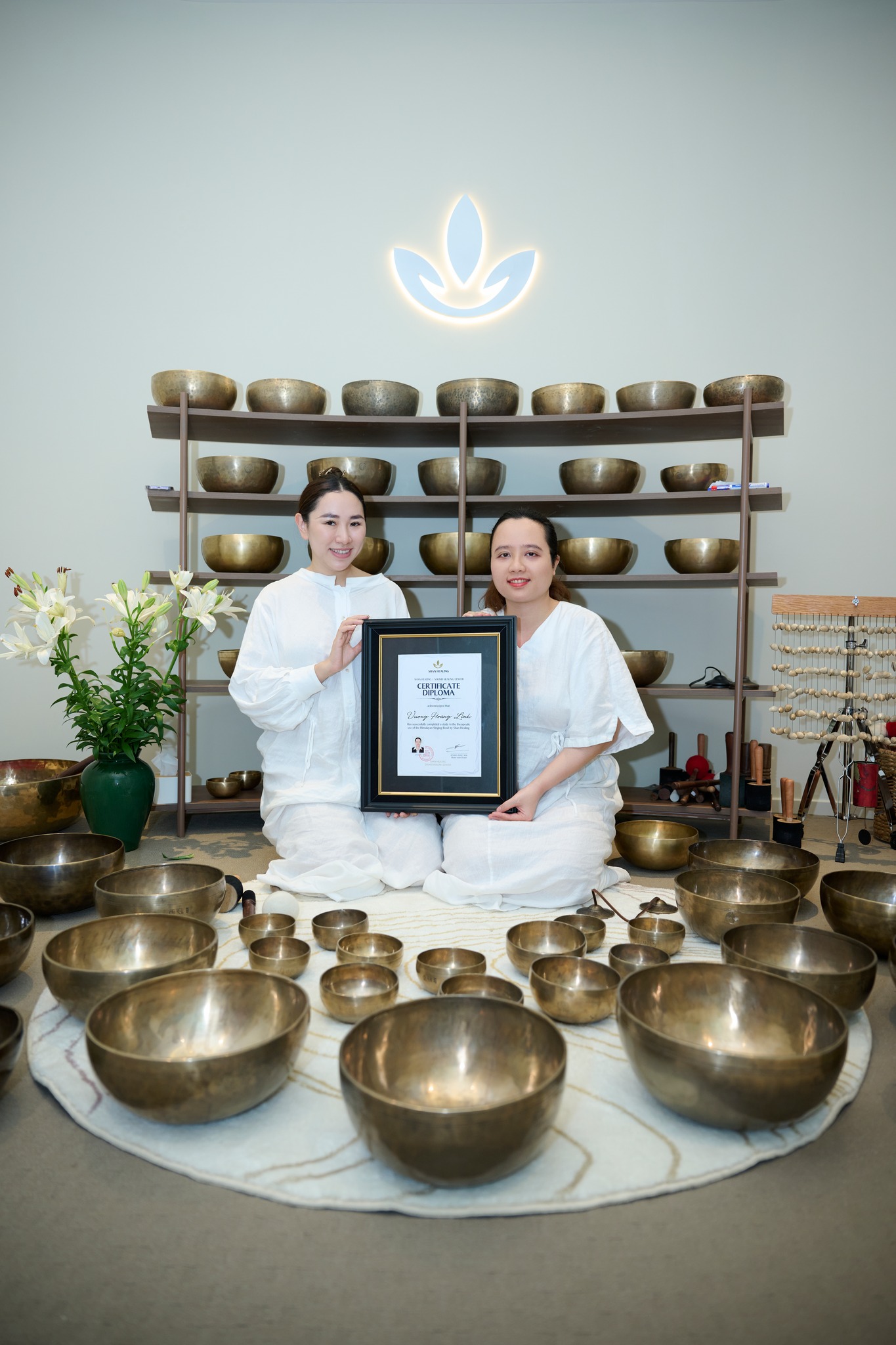 kết thúc khóa học chuông tháng 7 Shan Healing