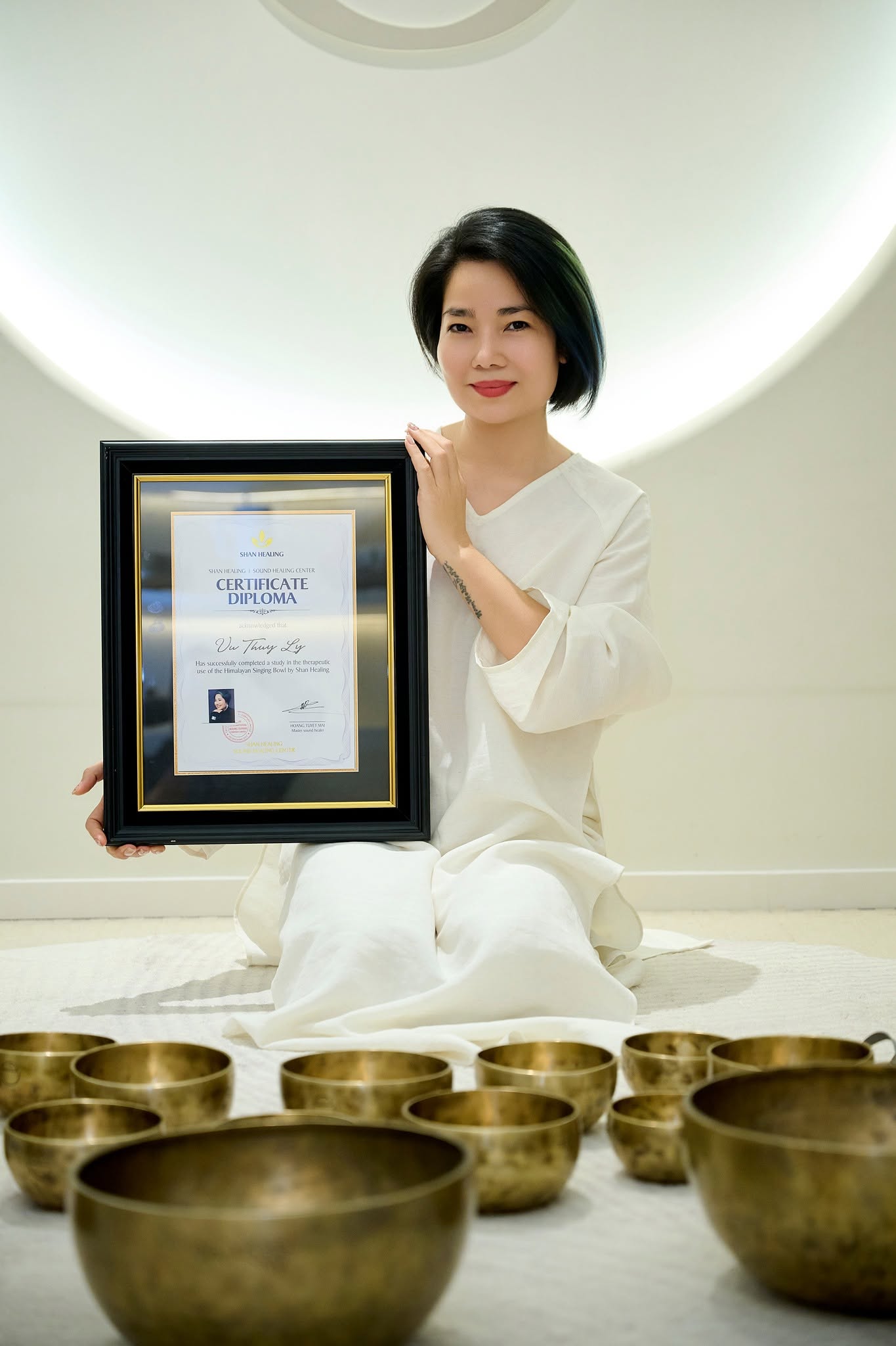 kết thúc khóa học chuông giữa tháng 7 tại SHAN Healing